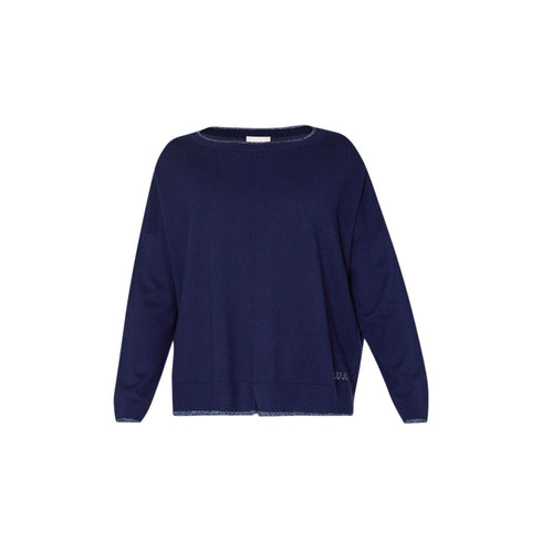 Liu Jo Pullover Maglia Donna con spacco frontale Blu P24-LIU.JOMA4074MS49I-93831-XS - Francavilla Moda